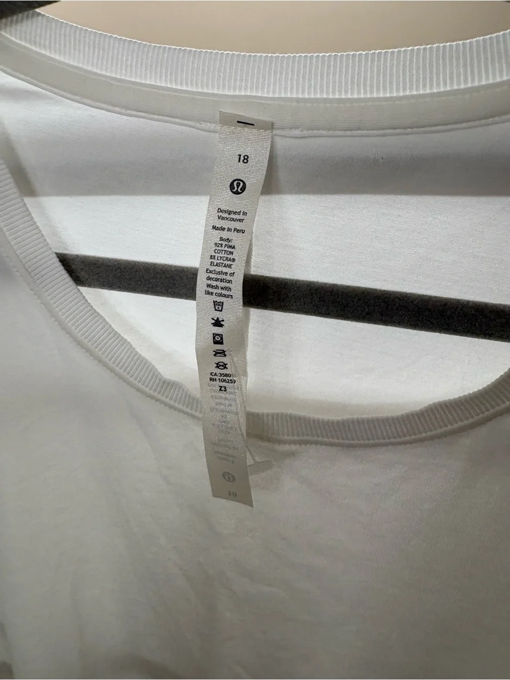 lululemon athletica White Long-Sleeve Crewneck Top